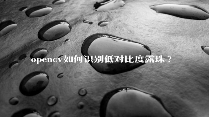 opencv如何识别低对比度露珠?