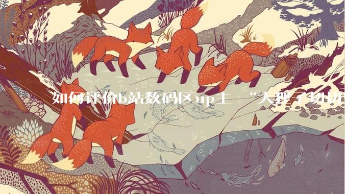 如何评价b站数码区up主 “大狸子切切里”?