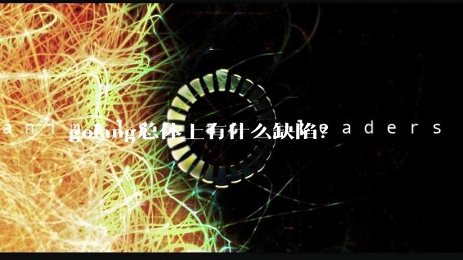 golang总体上有什么缺陷？