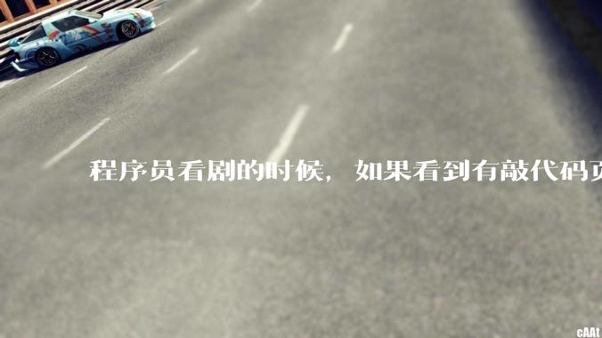程序员看剧的时候，如果看到有敲代码页面，会暂停看代码吗？